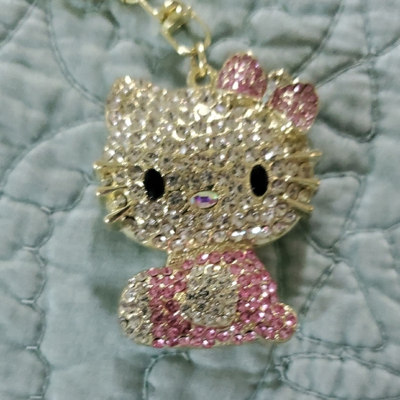 Hello Kitty Keychain with Rhinestones - Picture 2 of 4